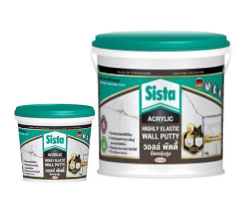 ซีสต้า ผลิตภัณฑ์ อุด ปะ โป๊ว Sista Highly Elastic Acrylic Wall Putty