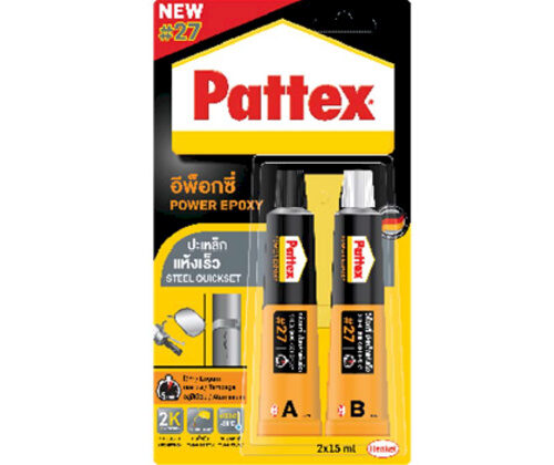 แพทเท็คส์ กาวอีพ๊อกซี่ปะเหล็ก PATTEX Epoxy Steel #27