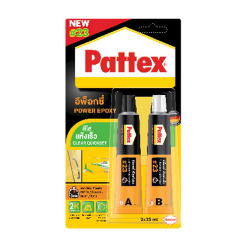 แพทเท็คส์ กาวอีพ๊อกซี่สีใส PATTEX Epoxy Clear #23